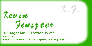 kevin finszter business card